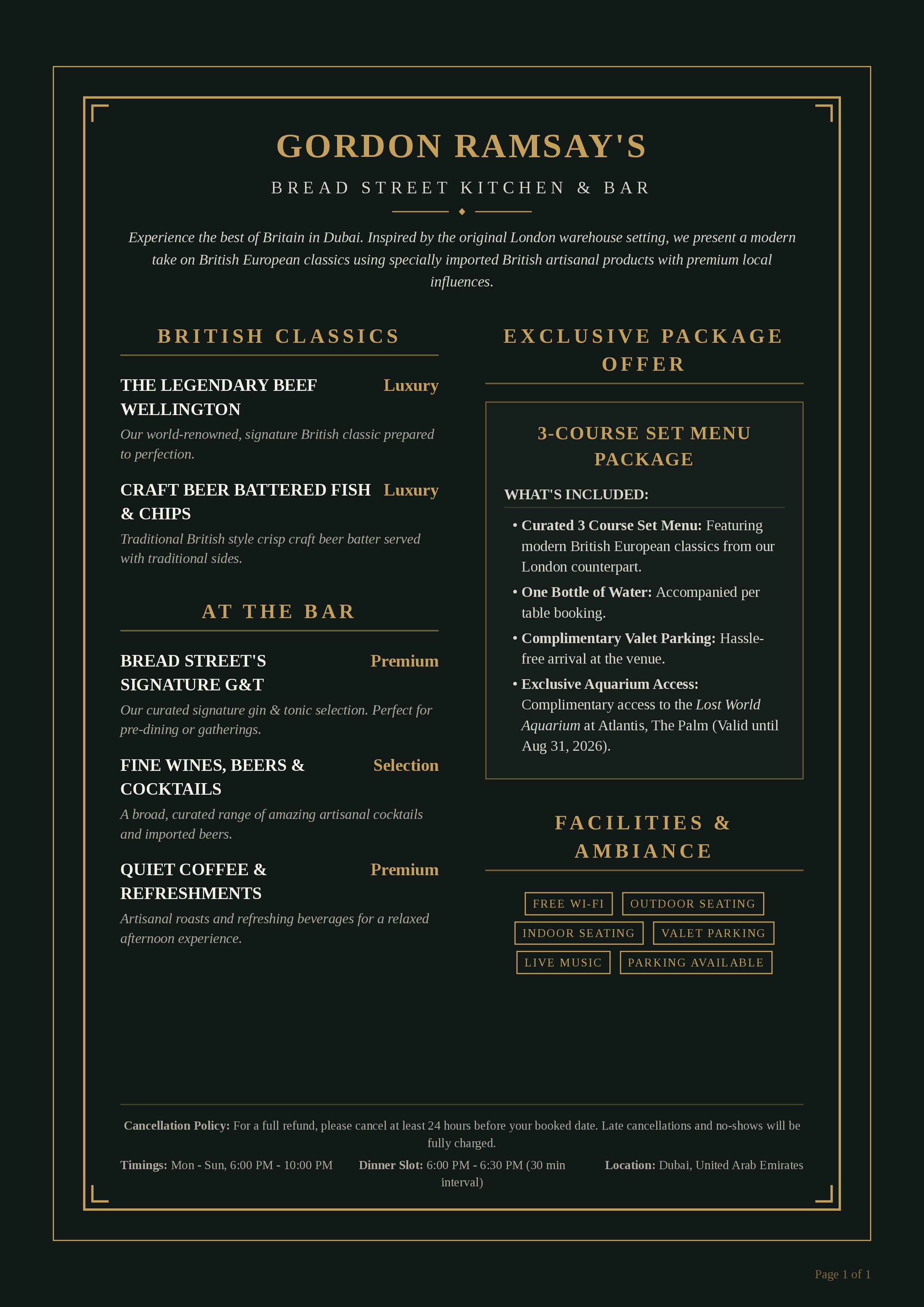 Food Menu